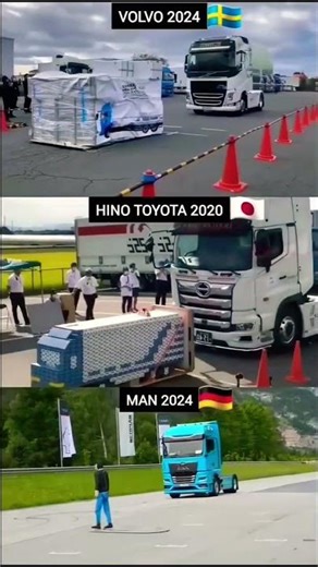 Volvo vs. Mercedes in a safety system test #TruckTest​ #BrakeTest#AEBTest​ #AutoTest