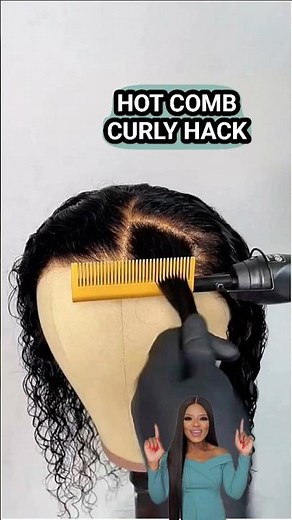 Easy Hot Comb curly Hack