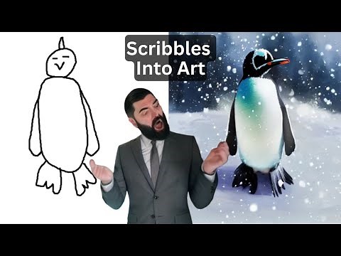 Simple Scribble Drawings Into Works of Art! (Anyone can be an artist!)