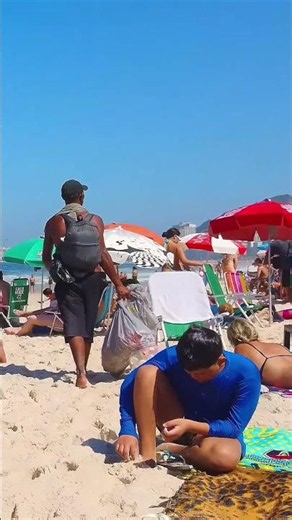 🇧🇷 Copacabana Beach a Beautiful Day in Brazil