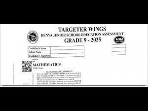 TARGETER WINGS FIRST TRIAL, MATHEMATICS GRADE 9 2025