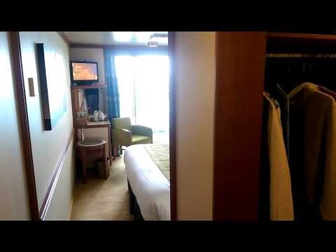 P&O Azura, Balcony Cabin B605 tour. April 2017