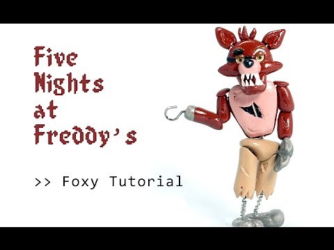 Five Nights at Freddy's Foxy Polymer Clay Tutorial