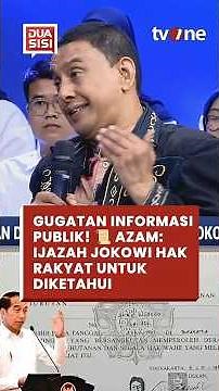 HAK PUBLIK HARUS DIJAWAB! 🔥 Azam: Tunjukkan Ijazah Jokowi ke Rakyat! | Dua Sisi tvOne