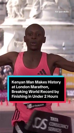 Kenyan man Sabastian Sawe, 30, shattered the world record at the #LondonMarathon with a time of 1:59:30, becoming the first athlete ever to run a marathon in under two hours in a competitive race. Sawe wasn't alone: Ethiopia’s Yomif Kejelcha, who came in second, completed the marathon in under 2 hours at just 11 seconds behind — and Uganda’s Jacob Kiplimo in third, coming in at 2:00:28, joined his podium finishers by also having a time faster than the previous world record set by Kelvin Kiptum i