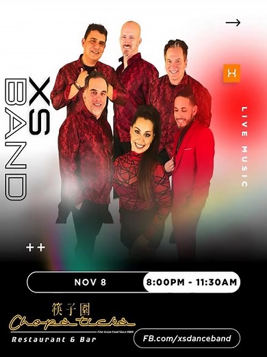 Tonight 8pm Chopsticks Leominster | XS BAND