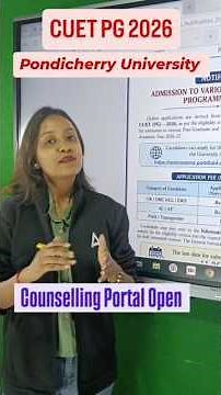 CUET PG 2026 Pondicherry University #cuetpg2026 #university