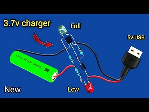 3.7v Battery Full & Low Level Indicator || How to make lithium battery charger #3.7vcharger #battery