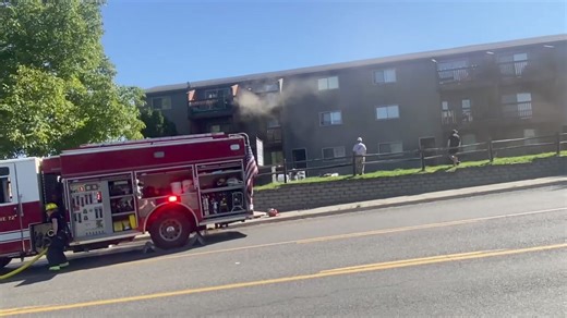 Lewiston fire crew responding to an incident at the Vineyard Apartments in Lewiston. North and southbound traffic is blocked off in the direction 8th Street and 25th Ave. (August Frank/Lewiston Tribune) | Lewiston Tribune