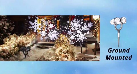 Christmas Snowflake Projector Light, 2025 Dual Head Snowflake Light, IP65 Waterproof, Rotating LED Snowfall Projector for Indoor Outdoor Christmas Party Garden Decorations