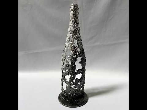 Sculpture bouteille vin métal – Bouteille Vin 38-25