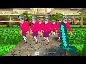 Miss T is in MINECRAFT Now?! 😱🧱 | Scary Teacher 3D Minicraft Mod