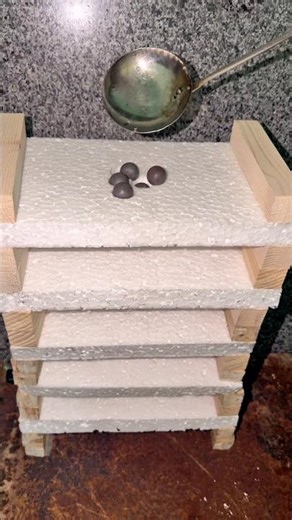 Oddly satisfying 1000°C Hot Iron Ball vs Thermocol#asmr #shorts #experiment