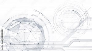 Digital data computer AI technologies concepts Background. Stock Video