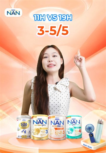 Tháng 5 này có Ngày của Mẹ, Nestlé NAN gửi mẹ siêu nhiều quà tặng hấp dẫn nè mẹ ơi. Săn ngay tại Siêu Sale Ngày Đôi từ 3-5/5 nha! #NestléNAN #NAN #NANGrow #NestléNANGrow #NANOptiproPlus4