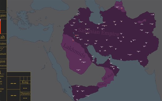 【历史地图】帕提亚和萨珊波斯帝国地图:每年「Parthian and Sasanian Empire」