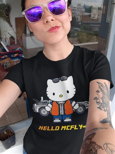 Hello Mcfly T-shirt – Kawaii Sci-fi Parody, Retro Movie Tee - Etsy UK