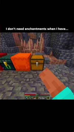 I Don't Need Enchantments 💀 #minecraft #mcpe #shorts
