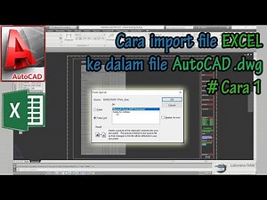 tutorial import tabel dari excel ke dwg cad - cara 1