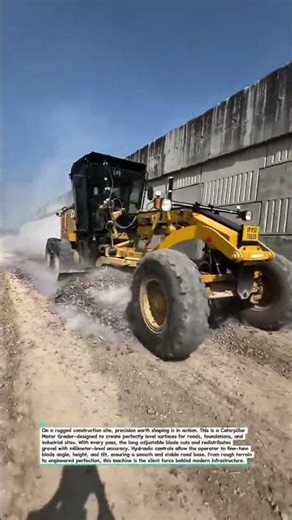 CAT Motor Grader Leveling Gravel Road in ConstructionSite USA #MotorGrader #Construction #CATUSA