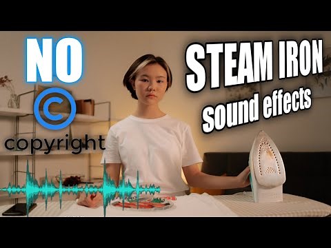 Electric steam iron with no copyright restrictions; steam iron sound effect