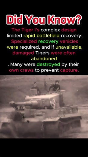 Recovering Damaged Tiger I Tanks Was Extremely Difficult #TigerITank #Tank #WWII #MilitaryHistory