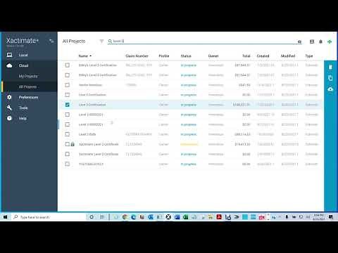 Uploading and downloading project from the cloud in Xactimate X1 (Xactimate)