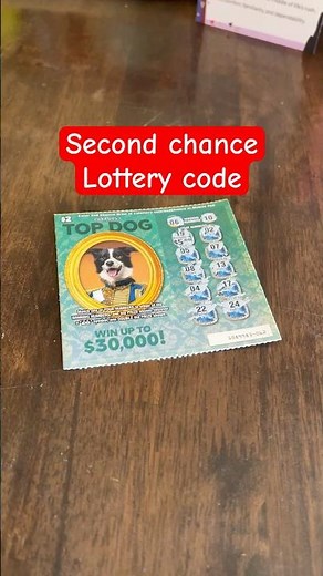 Where do I find the second chance lottery code on my ticket? California lottery scratchers code.