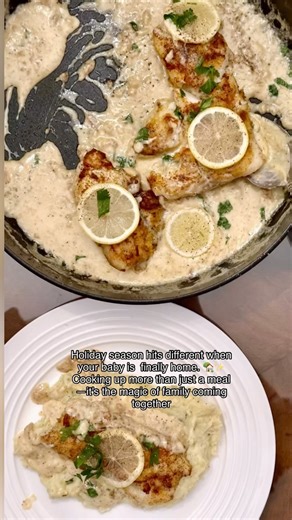 Rabia Farooq | Pan-Seared Creamy Lemon Garlic Cod 🍽️ This is a simple, finger-licking recipe that brings so much joy, especially when my kids say it... | Instagram