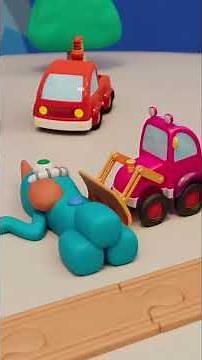 🚗🚗🚗Play-Doh aliens! Little monster cars are playing with Play-Doh toys #shorts #animation #cartoons