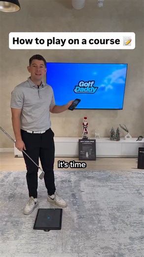 How to play a full hole on the Golf Daddy Simulator. Within the main menu select golf course then you’ll be able to select the specific hole that you want to play! | Golf Daddy