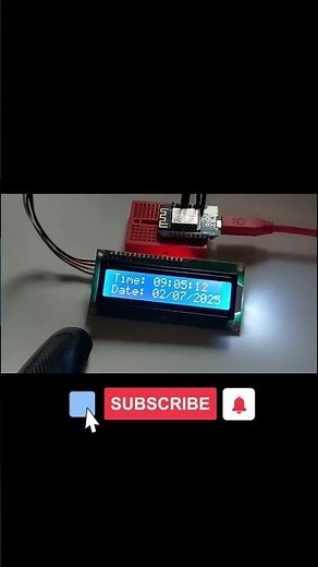 WeMos D1 Mini-Pro Internet Time Clock Display on LCD i2c