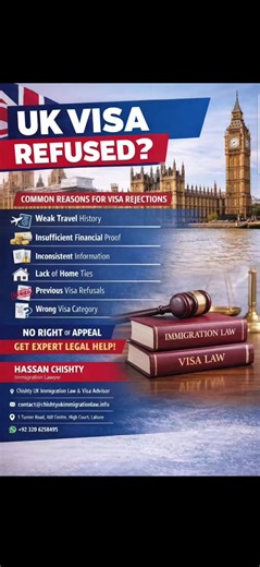 UK VISA REFUSED? Here’s Why 👇 Most UK visas are refused not because you’re ineligible, but because the application doesn’t meet strict Home Office rules. Common reasons include: • Weak travel history or unclear purpose • Poor or inconsistent financial evidence • Errors or contradictions in documents • Weak ties to home country • Missing or poorly written cover letter • Previous refusals not properly explained • Sponsor or accommodation issues • Applying under the wrong visa category ⚠️ Importan