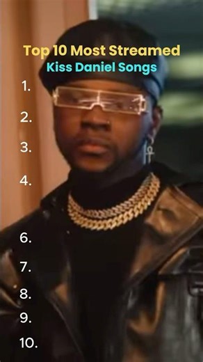 Top 10 Most Streamed Kiss Daniel Songs