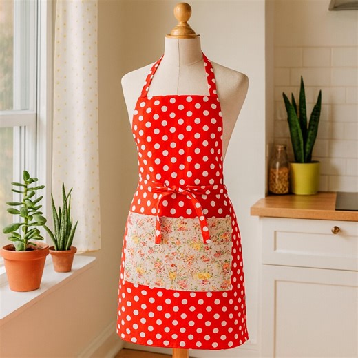 Apron Sewing Pattern PDF With Pocket and Waist Tie for Home Kitchen Use - Etsy