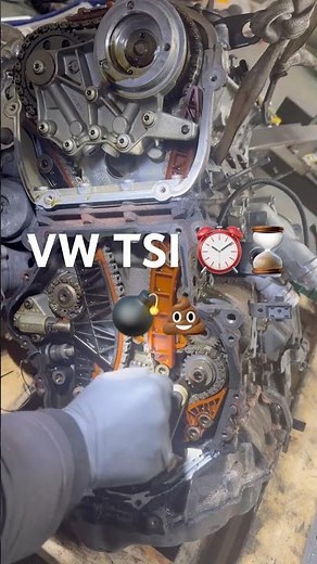 VW AUDI TSI TFSI timing chain guide failure #audi #car #youtubeshorts #timing #mechanic #motor