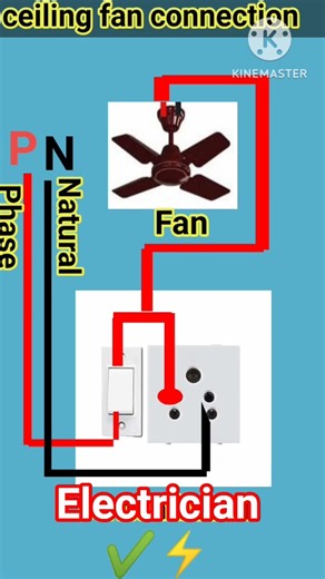 ⚡ceiling fan connection how to celing fan wiring diagram #electrical #wiring #shorts