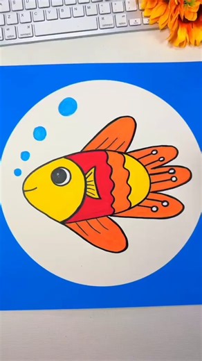Easy Beautiful Fish Drawing #fishsketch #easydrawing #craftideas