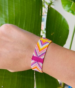 Miyuki Beaded Loom Bracelet: Sunset Colors Boho Friendship Bracelet - Etsy Canada