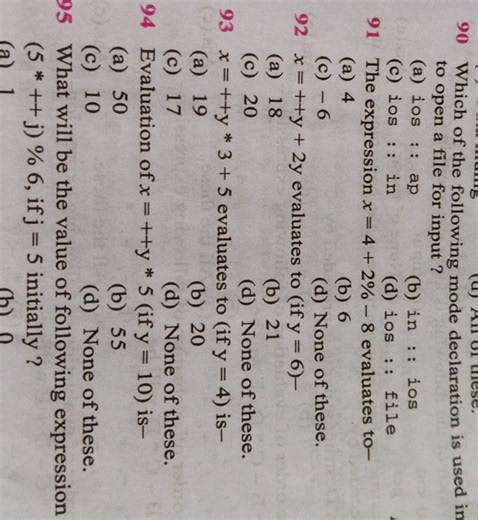 Which of the following mode declaration is used to open a file ... | Filo