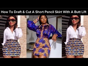 How To Draft & Cut ✂️ a Short Pencil Skirt/Beginner Friendly/