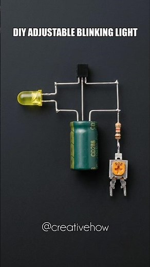 DIY Adjustable Blinking LED Circuit ⚡#shorts #diy