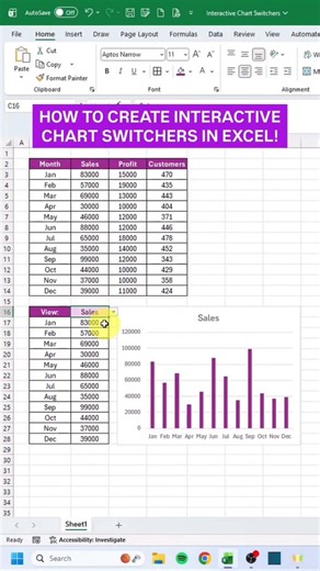 Excel Dynamic Chart Tutorial #excel #exceltips #exceltricks #rinkukumarsharma