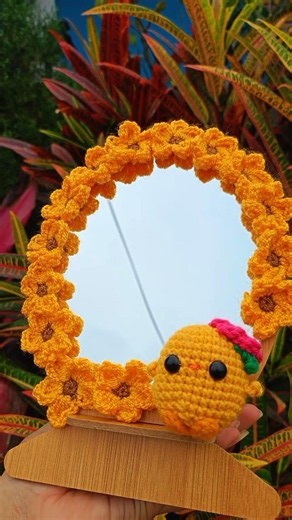 Crochet mirror ideas | Trending crochet mirror designs #crochet #shortvideo #handmade #trending