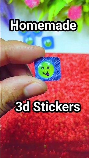 DIY 3d Stickers 😍🥰/how to make stickers at home/diy homemade emoji stickers #diystickers#3dstickers