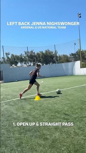 Left Back Soccer Drill with Arsenal FC & National Team Player Jenna Nighswonger #soccer