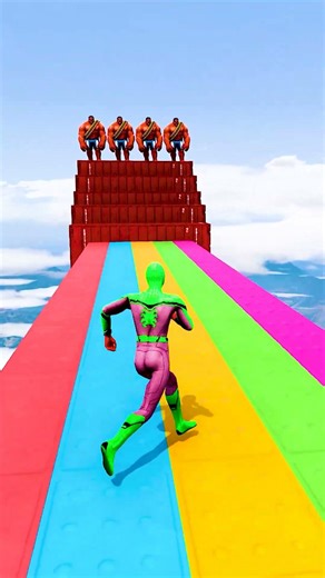 GTA 5 Epic Water Ragdolls | Spider-Man Jumps / Fails ep.18154 #shorts