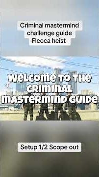 Criminal mastermind challenge guide Fleeca heist / Setup 1/2