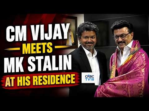 WATCH: Tamil Nadu CM Vijay Visits Former CM DMK's MK Stalin at His Residence in Chennai | N18V