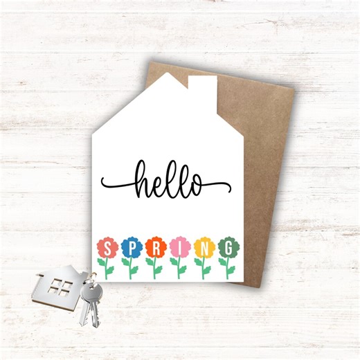 Colorful Spring Realtor Card | Real Estate Pop by Gift | Business Card Holder | Client Appreciation | Marketing for Realtors - Etsy
